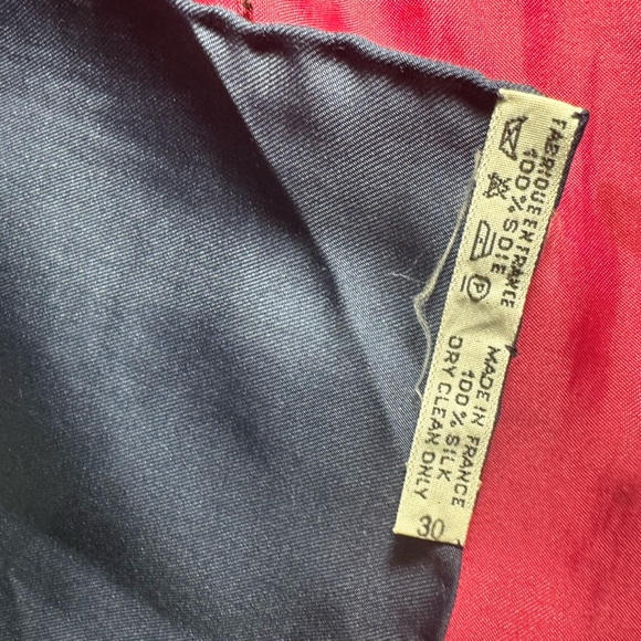 Hermès NAVY & WHITE 'BRIDES DE GALA' SILK SCARF 90 - Picture 7 of 7